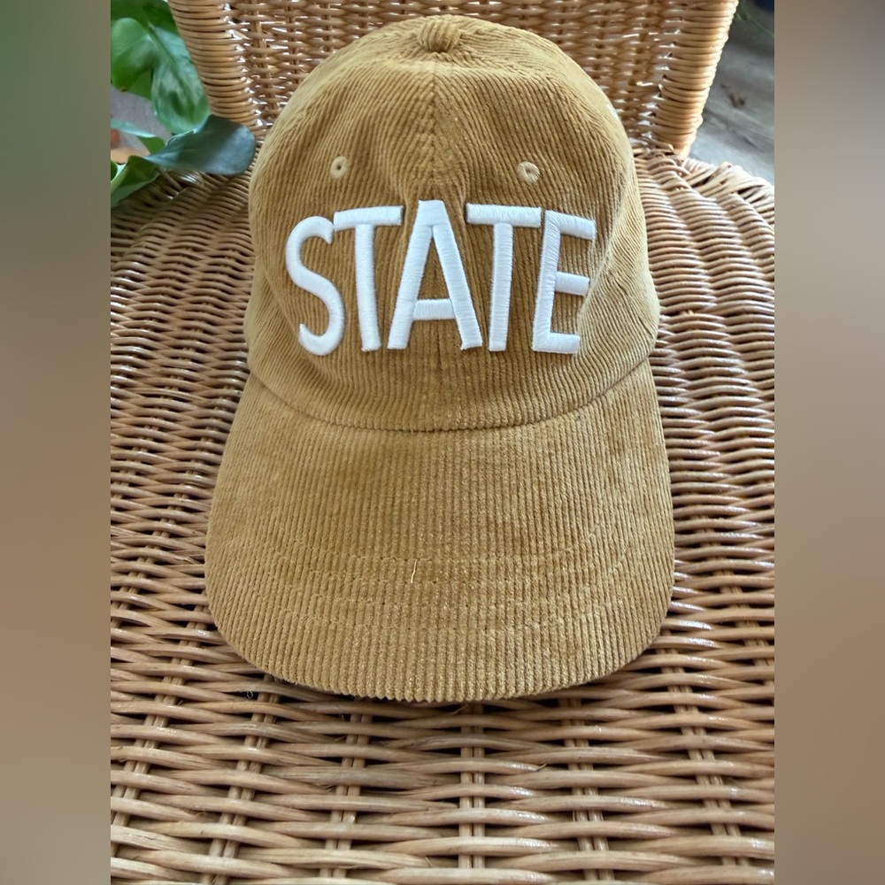 NWT Iowa State Brown/Gold Corduroy Cap with White Embroidery-STATE